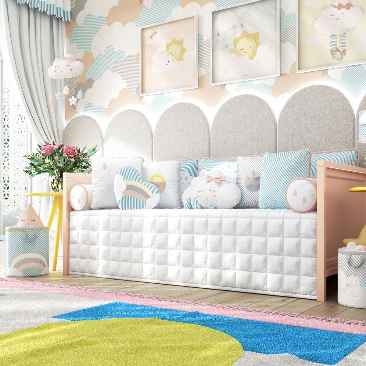 Kit Cama Babá Nuvem de Algodão