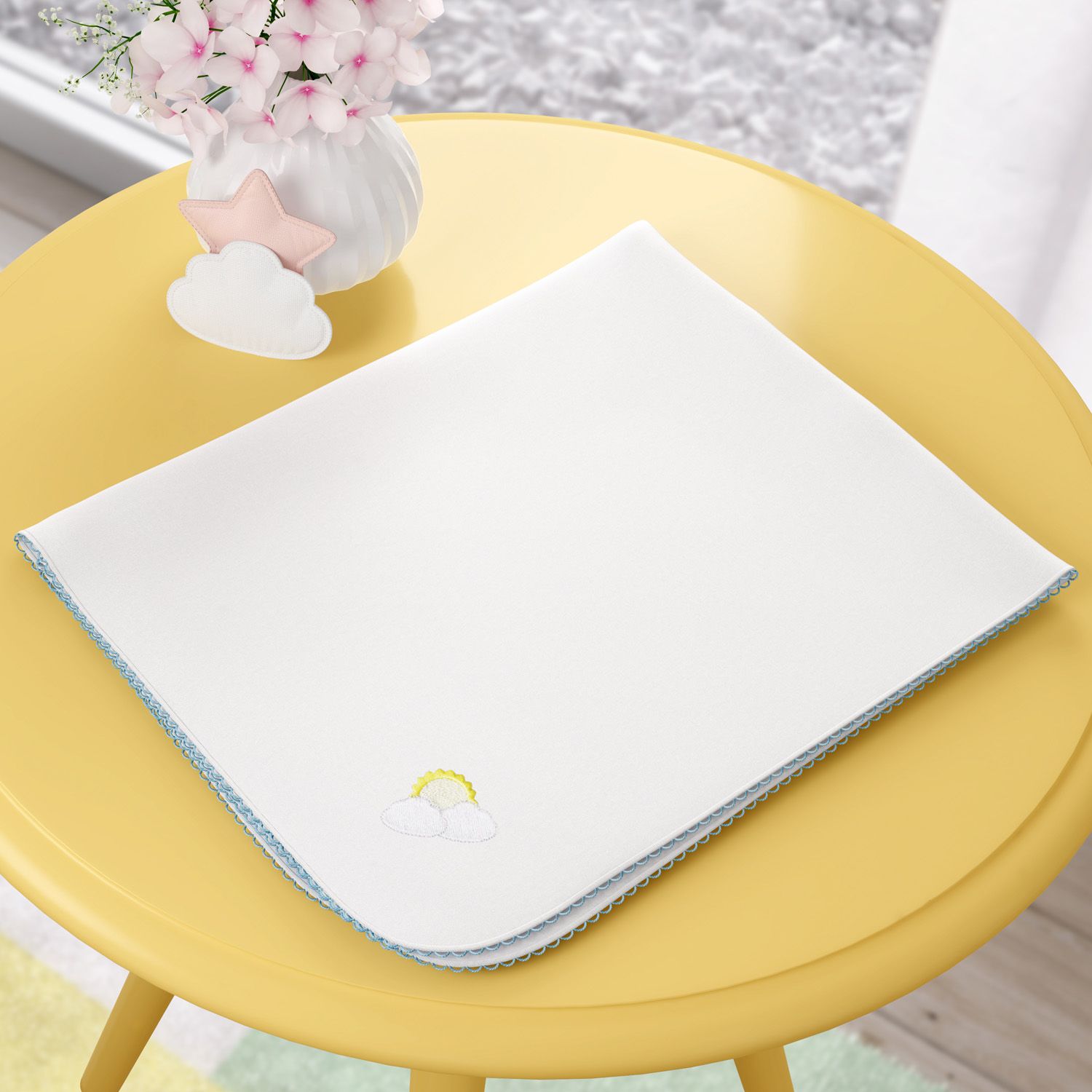 Cueiro Sol na Nuvem de Algodão Azul Marinho