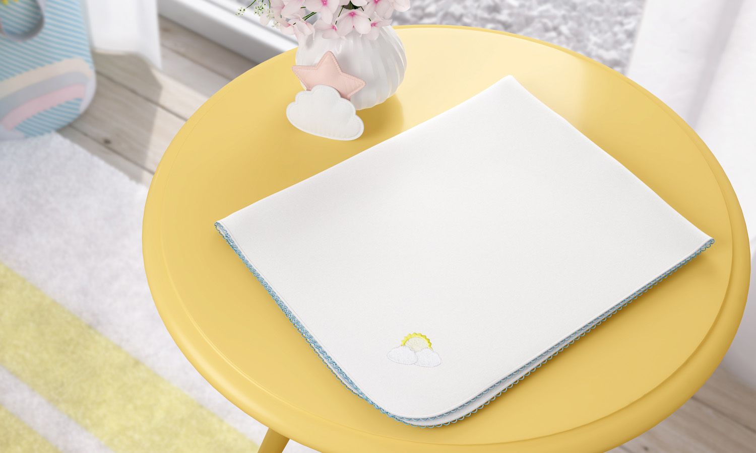 Cueiro Sol na Nuvem de Algodão Azul Marinho