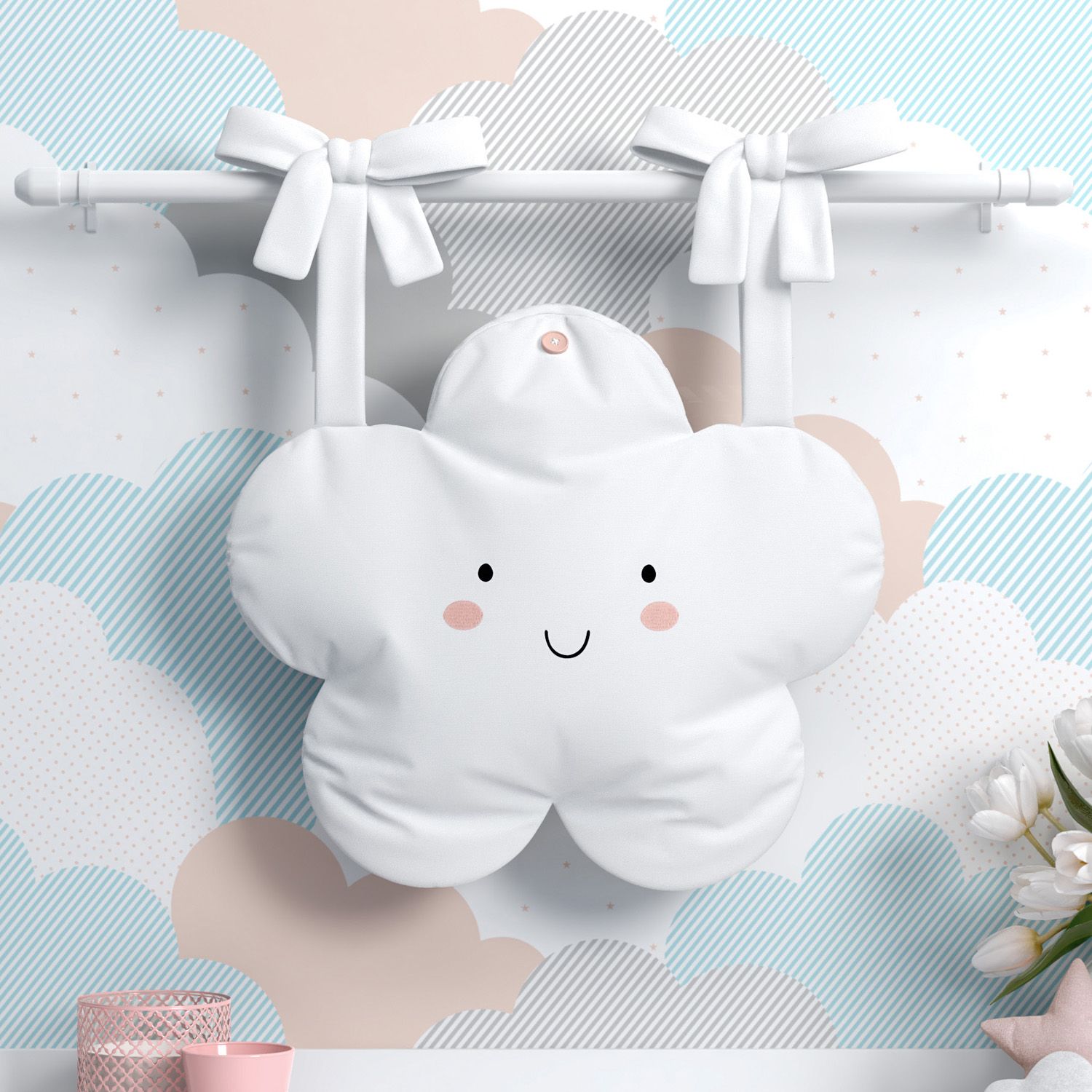 Porta Fraldas Varão Nuvem Chuva de Amor