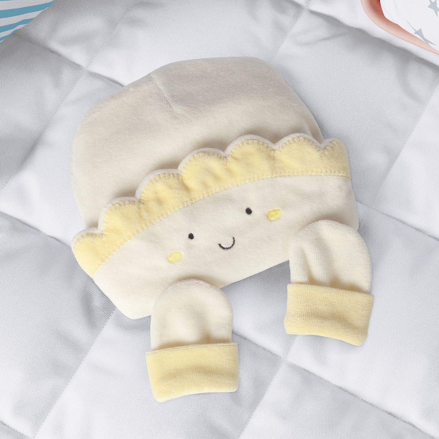 Touca e Luvas para Bebê Sol 3 a 6 Meses