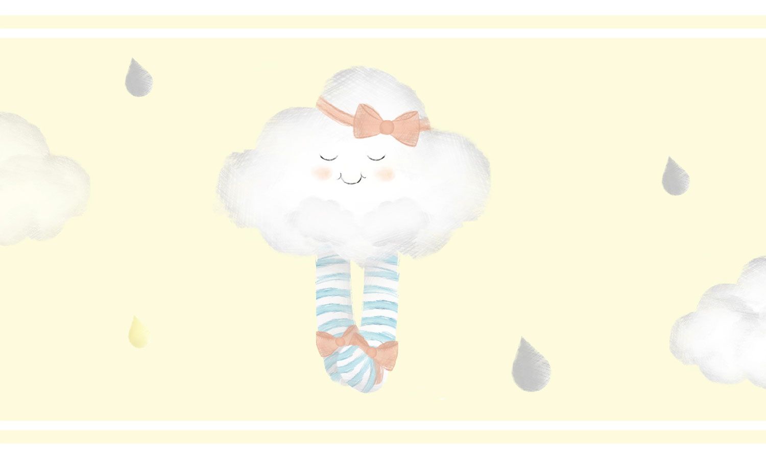 Faixa Adesiva de Parede Nuvem de Algodão