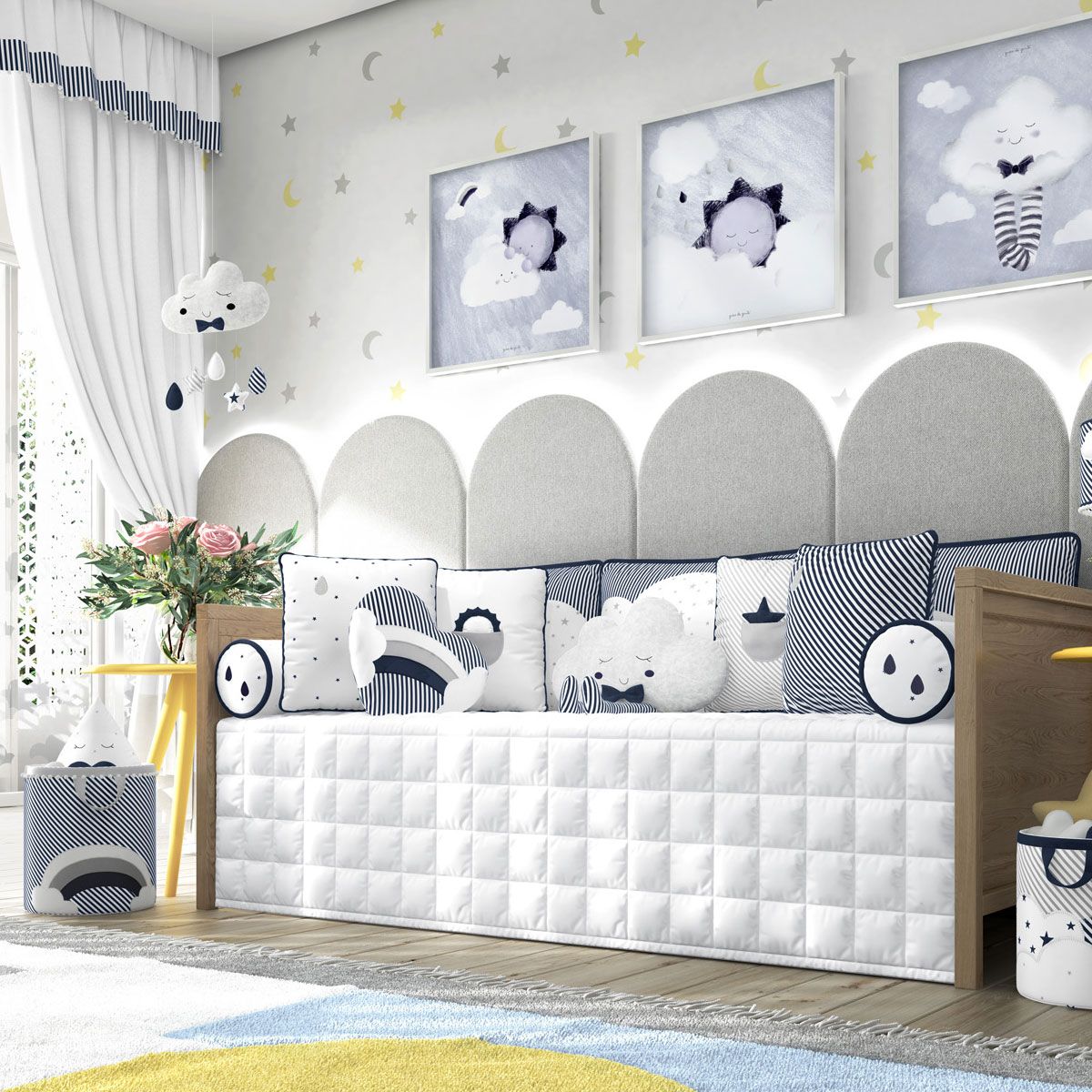 Kit Cama Babá Nuvem de Algodão