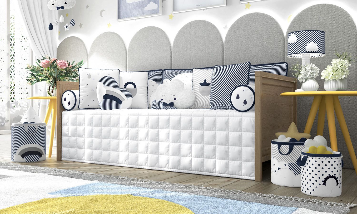 Kit Cama Babá Nuvem de Algodão