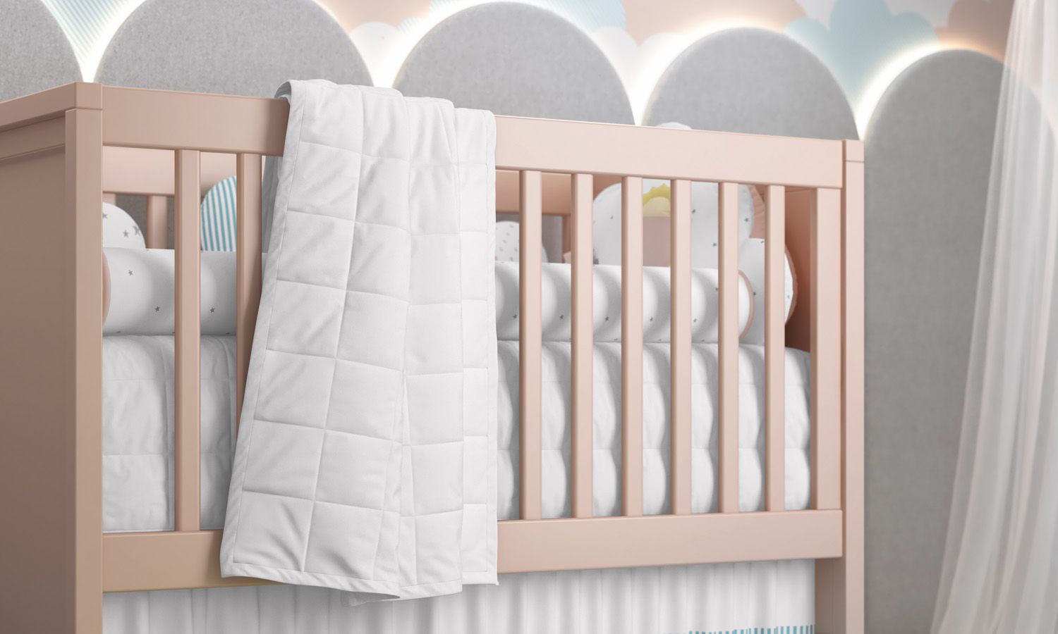 Edredom de Berço Matelado Branco