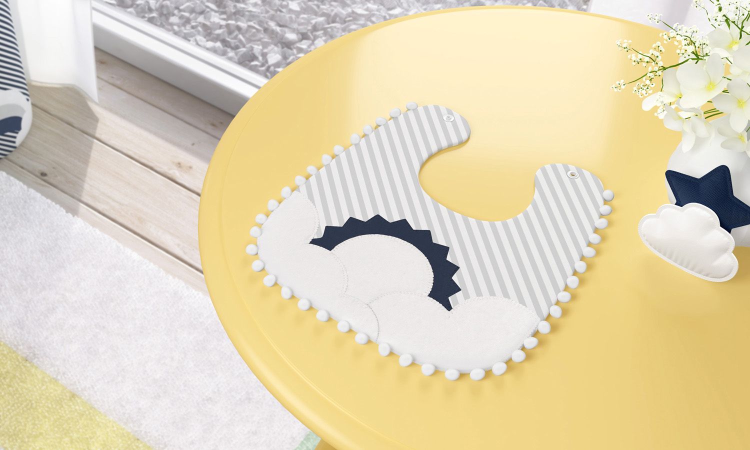 Babador Sol na Nuvem de Algodão