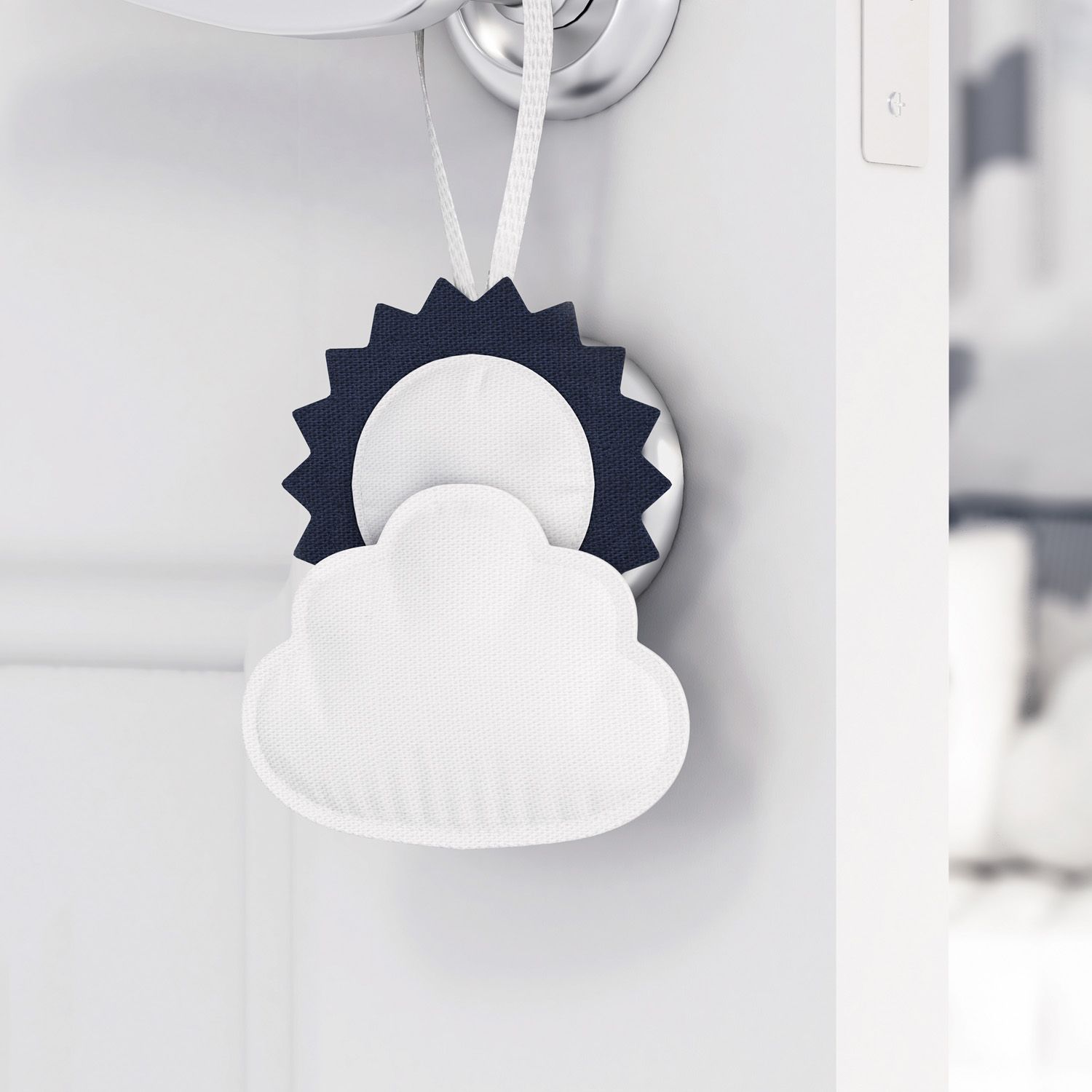 Enfeite para Puxador Sol na Nuvem de Algodão