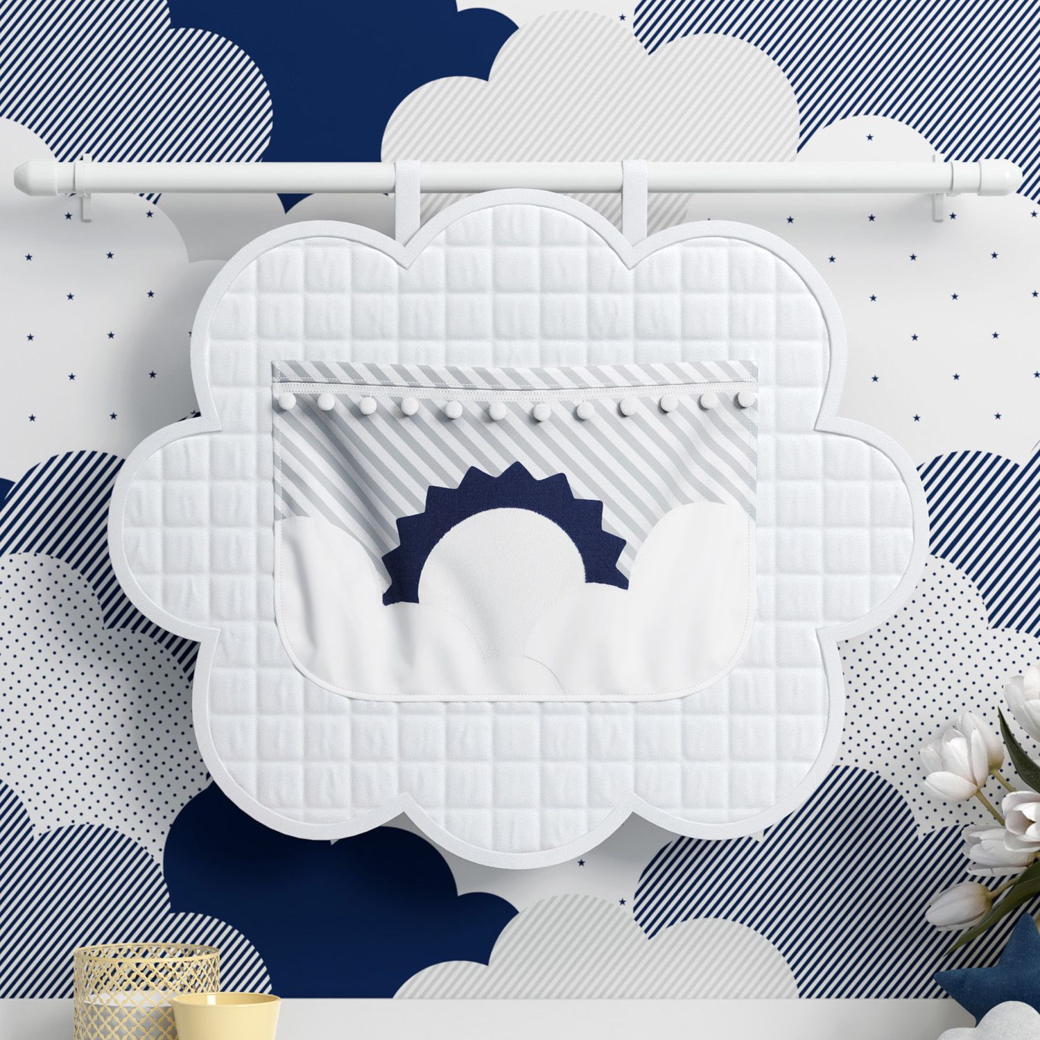 Porta Fraldas Varão Sol na Nuvem de Algodão