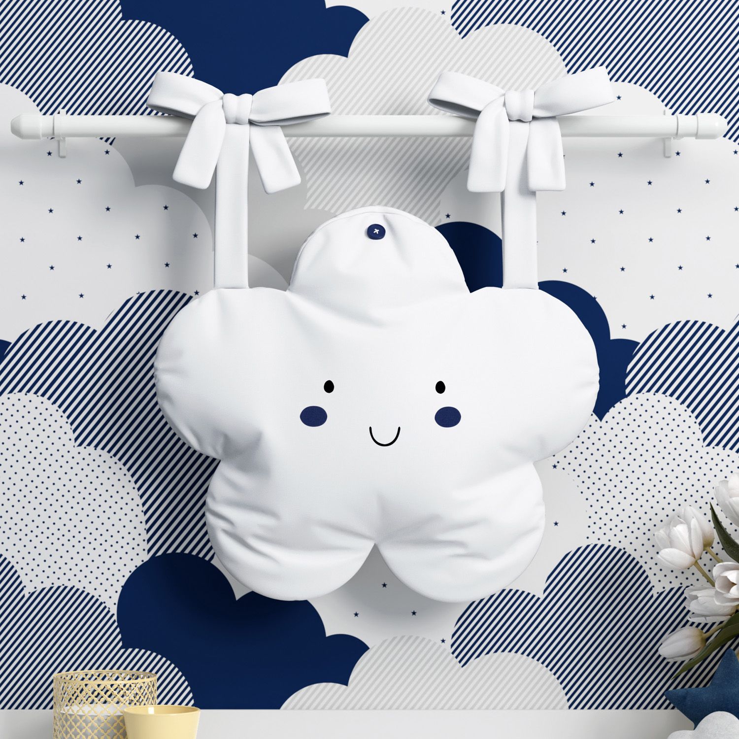 Porta Fraldas Varão Nuvem Chuva de Amor