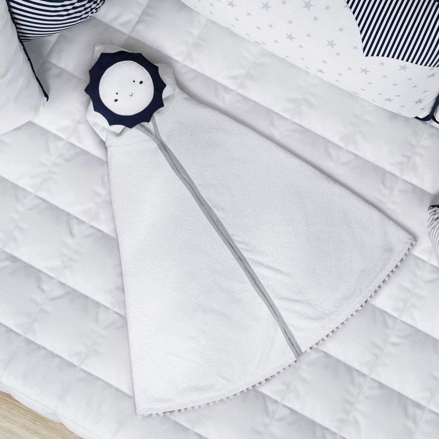 Toalha com Capuz Infantil Sol 90cm