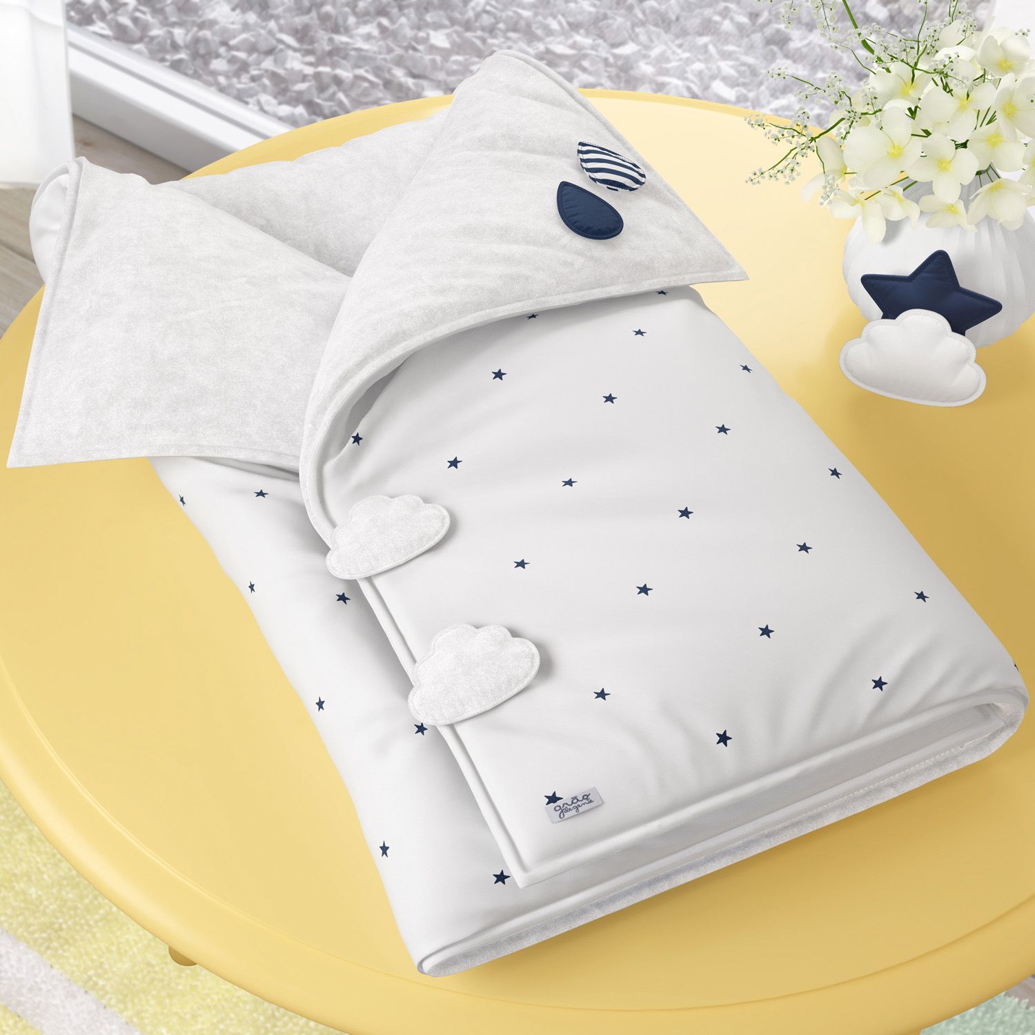 Porta Bebê Gotinhas e Nuvem de Algodão