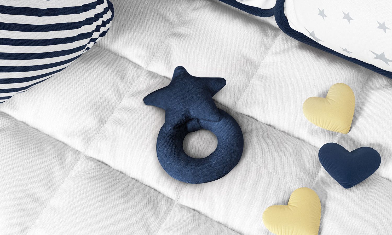 Chocalho Para Bebê Estrela Cinza