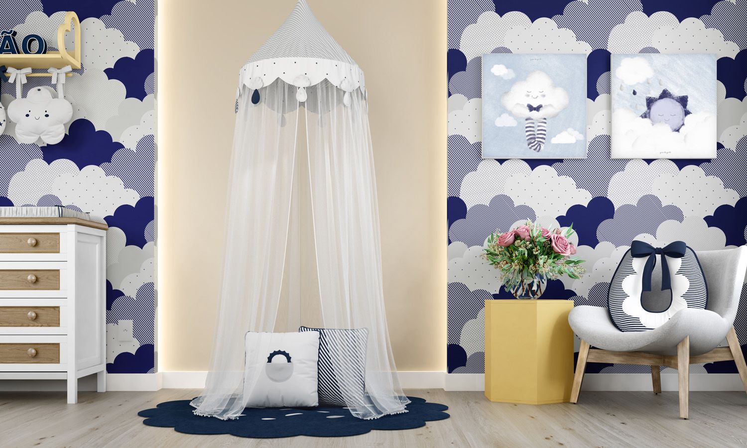 Tenda Dossel Nuvem de Algodão 2m