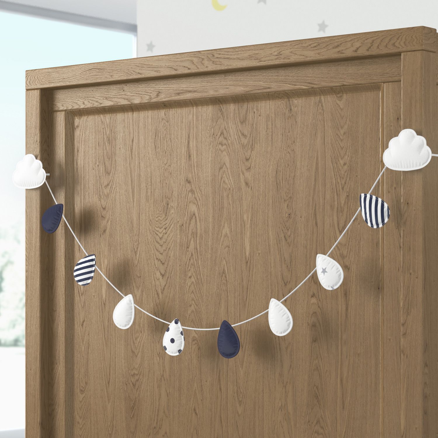 Varal de Berço Gotinhas e Nuvens 90cm