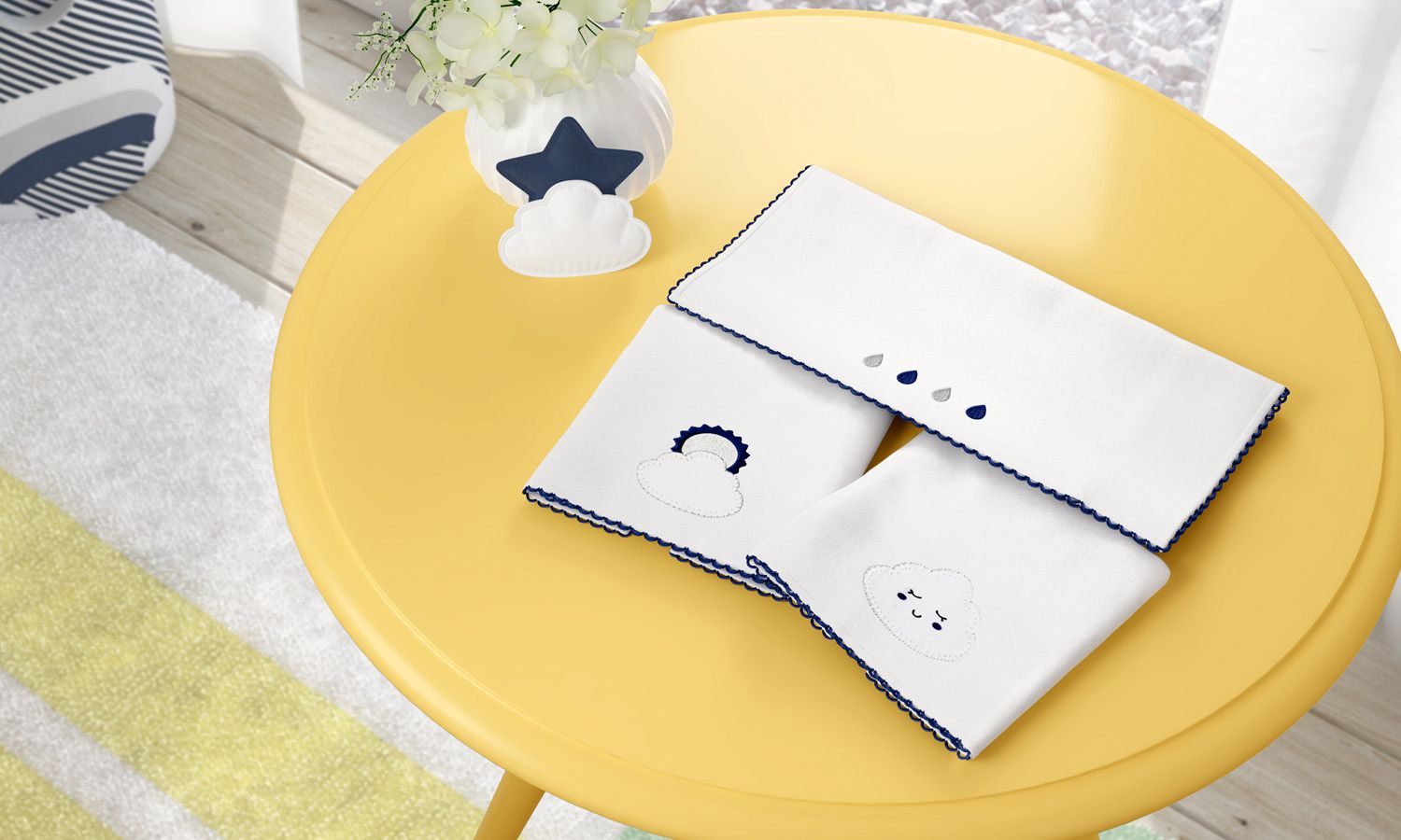 Jogo de Fraldas de Boca Malha Nuvem de Algodão