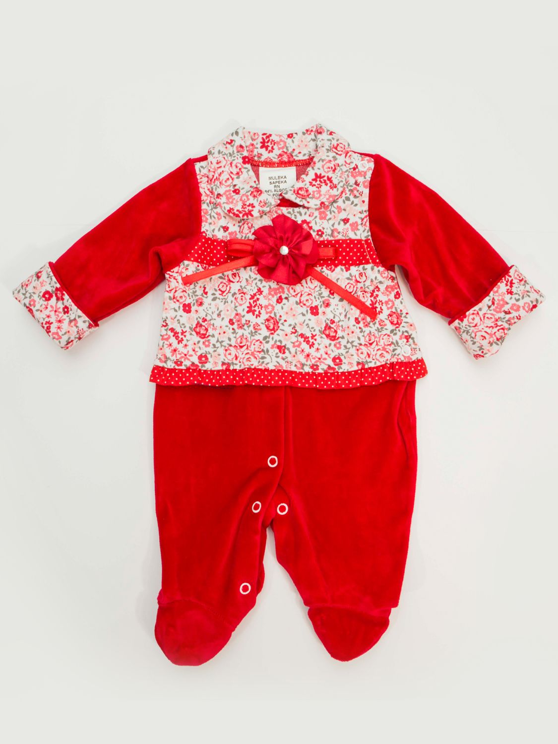 Macacão Longo Bebê Vermelho