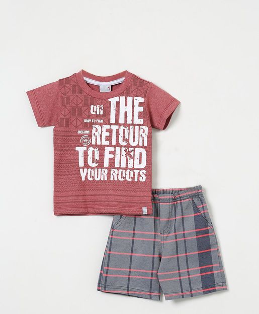 Conjunto Curto Vinho