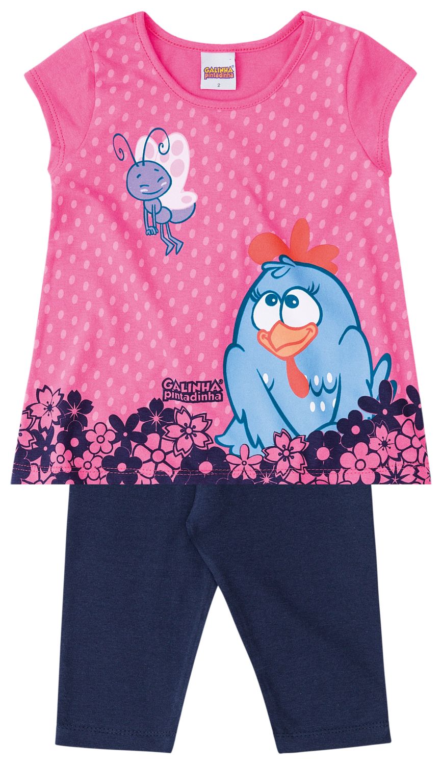 Conjunto Curto Galinha Pintadinha