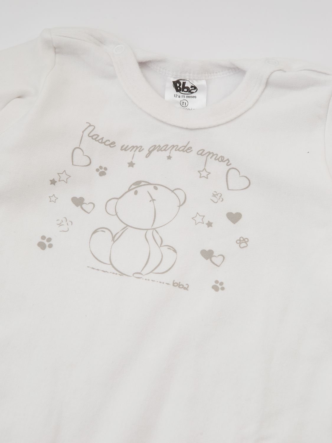 Macacão Longo Branco Pé Reversível