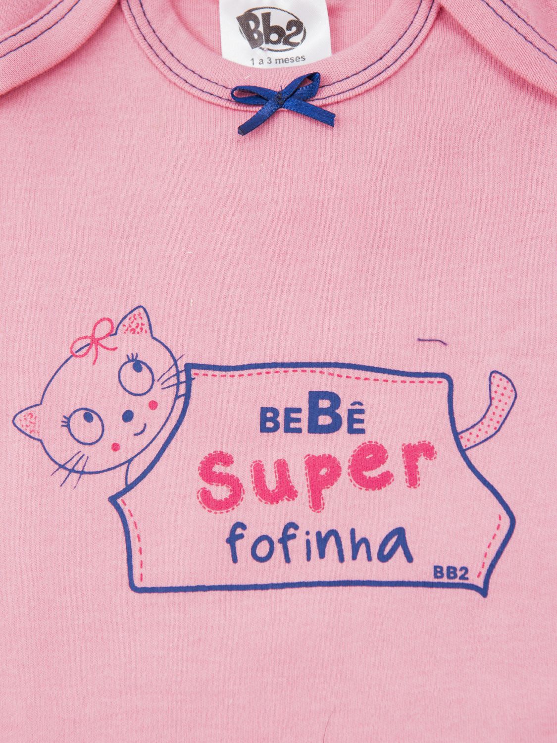 Conjunto Longo Body Bebê Rosa