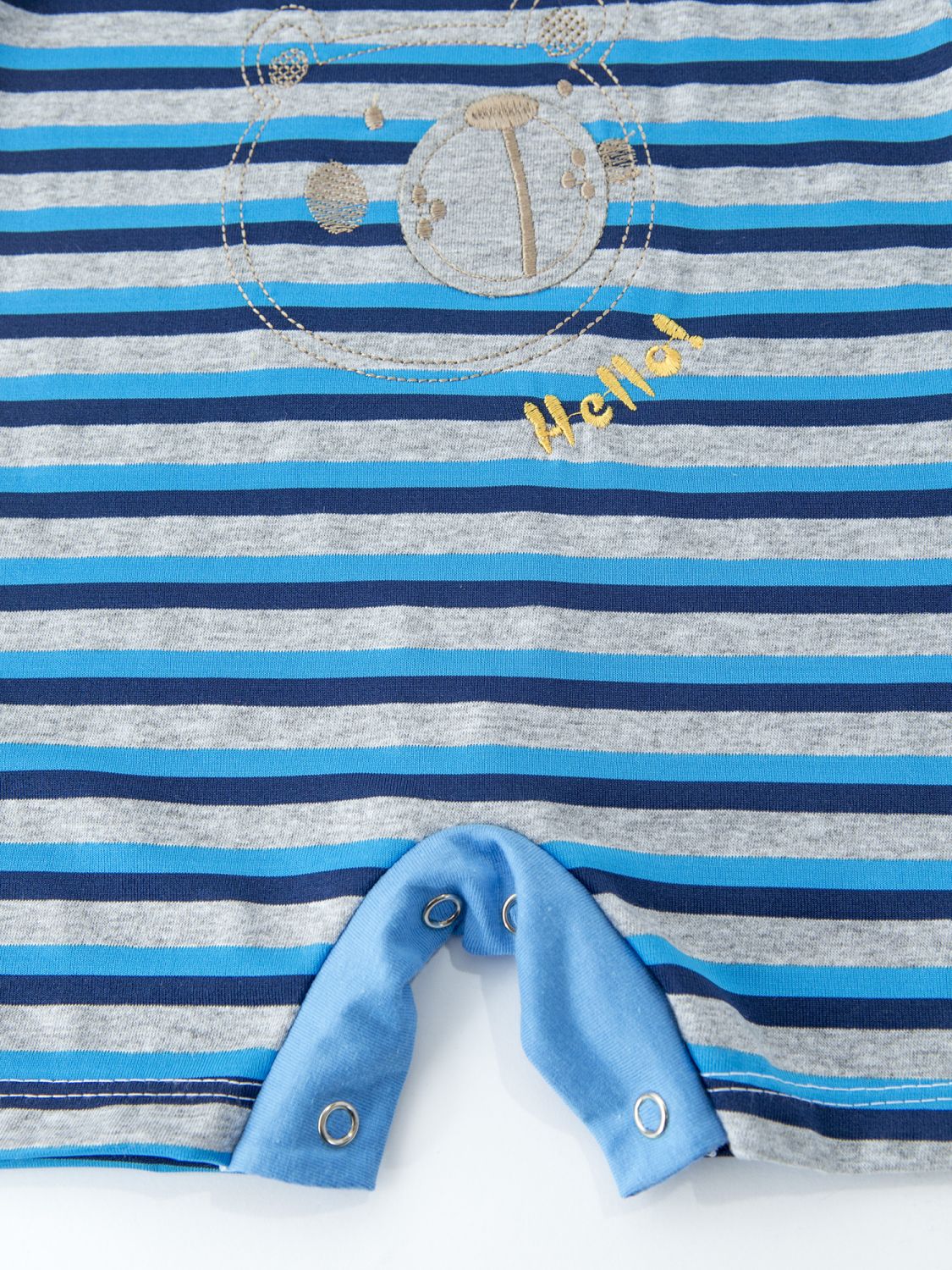 Macacão Curto Listrado Bebê