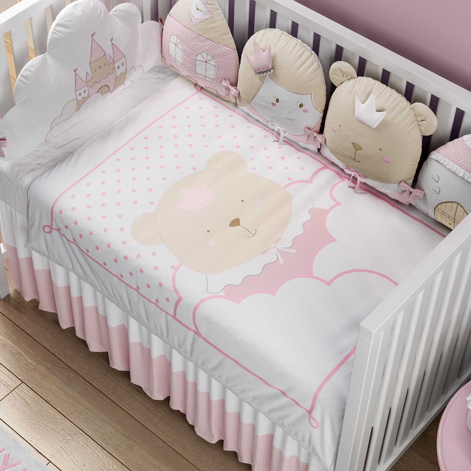 Manta Tricot Amiguinha Ursa Princesa 1M