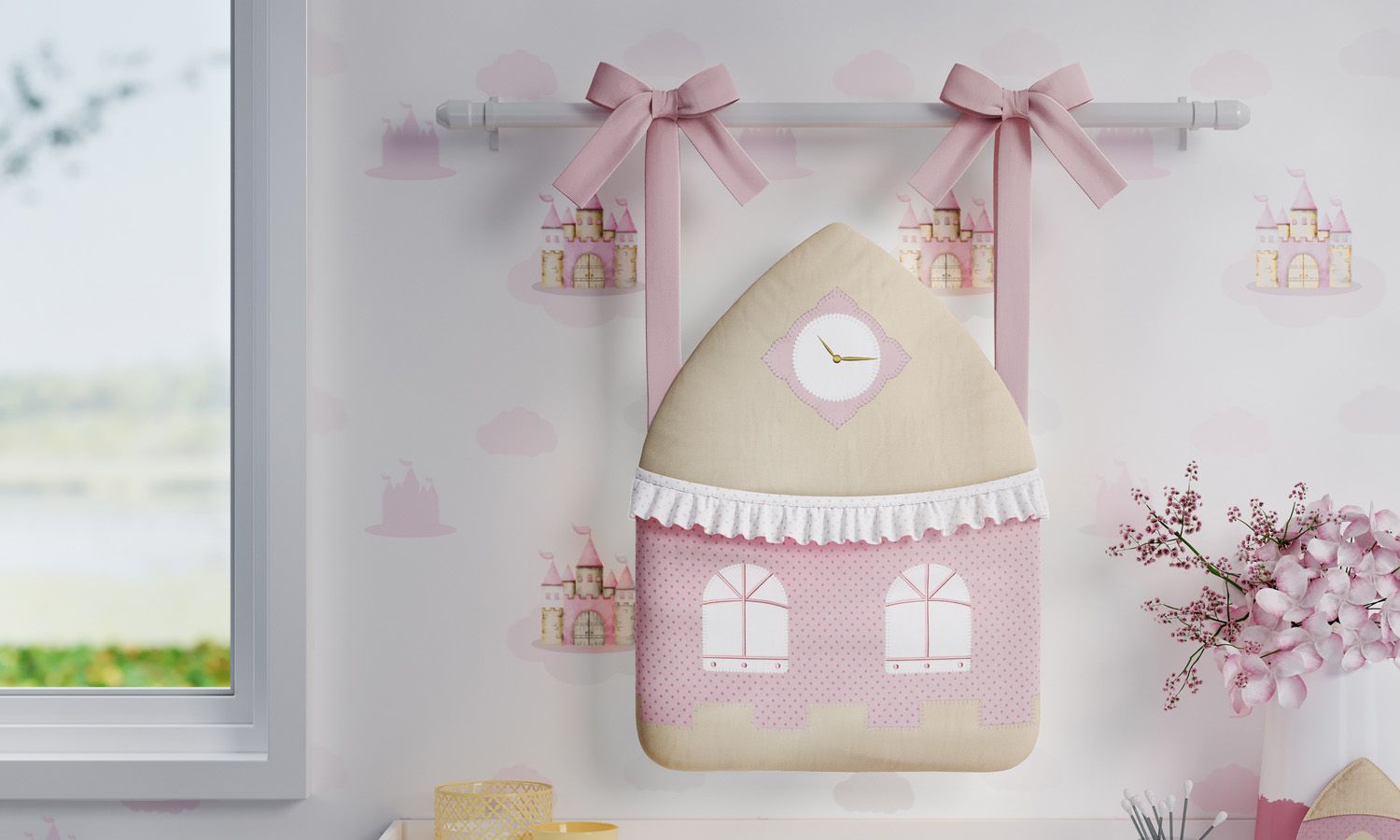 Porta Fraldas Varão Amiguinha Ursa Princesa e Castelo