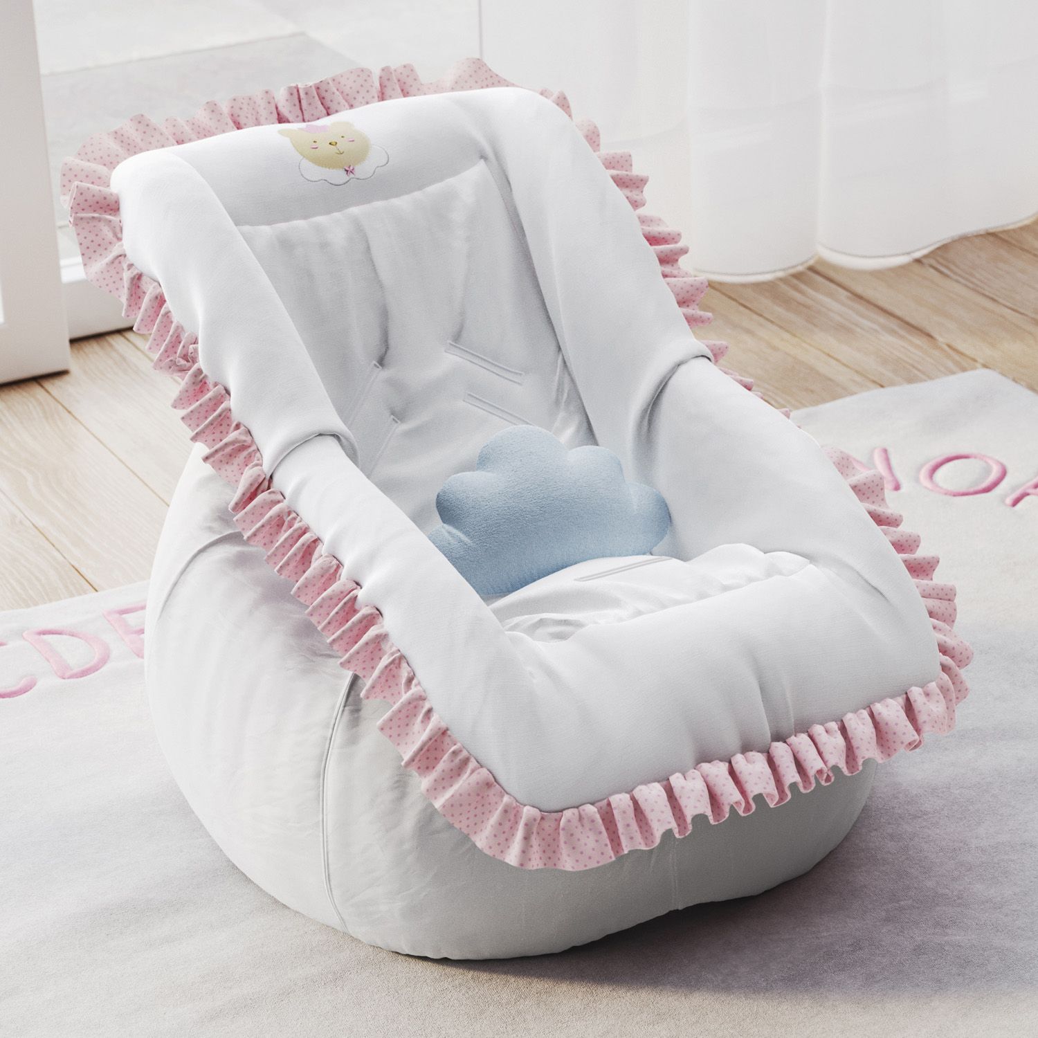 Capa de Bebê Conforto Amiguinha Ursa Princesa