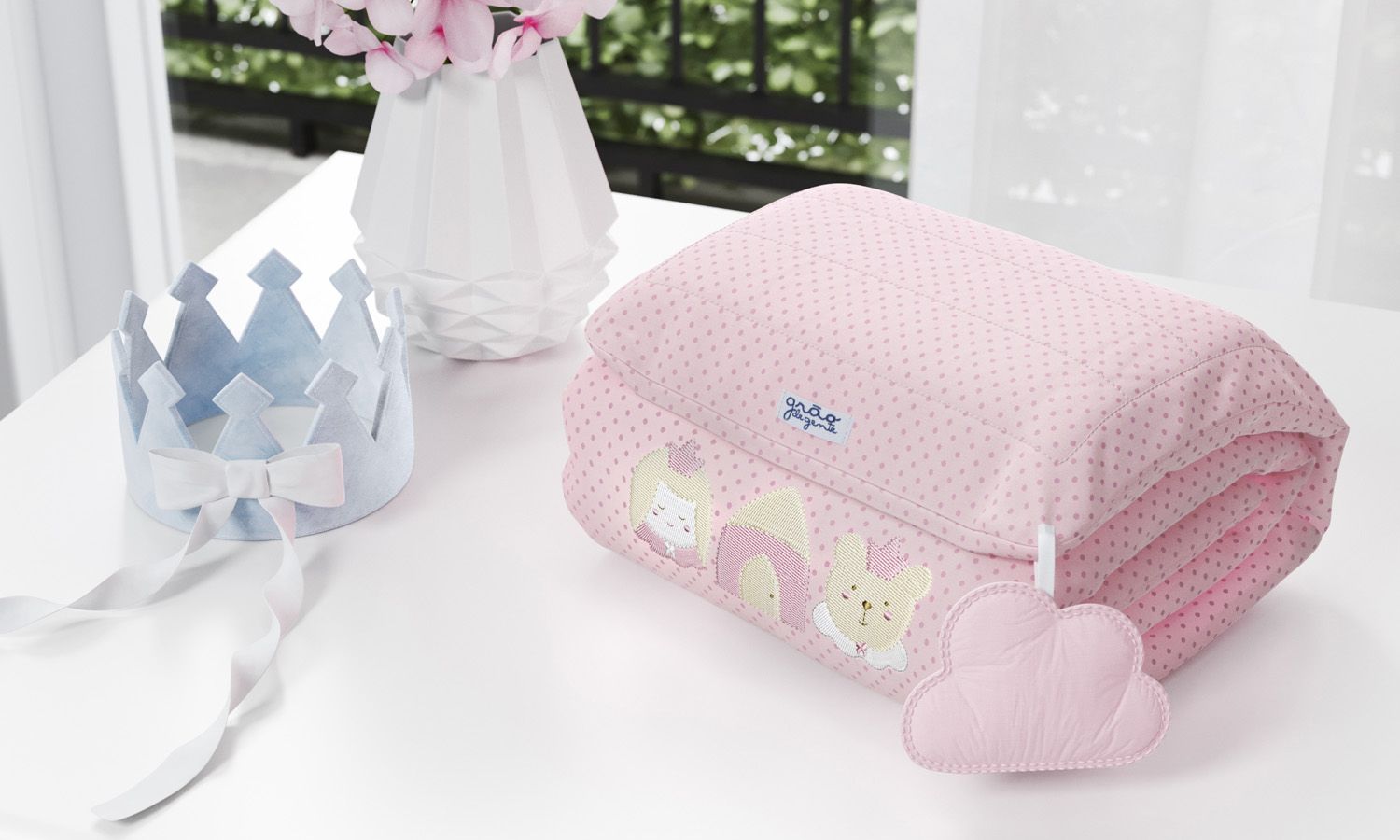 Trocador de Fraldas Portátil com Bolsos Amiguinhas Realeza 85x40cm