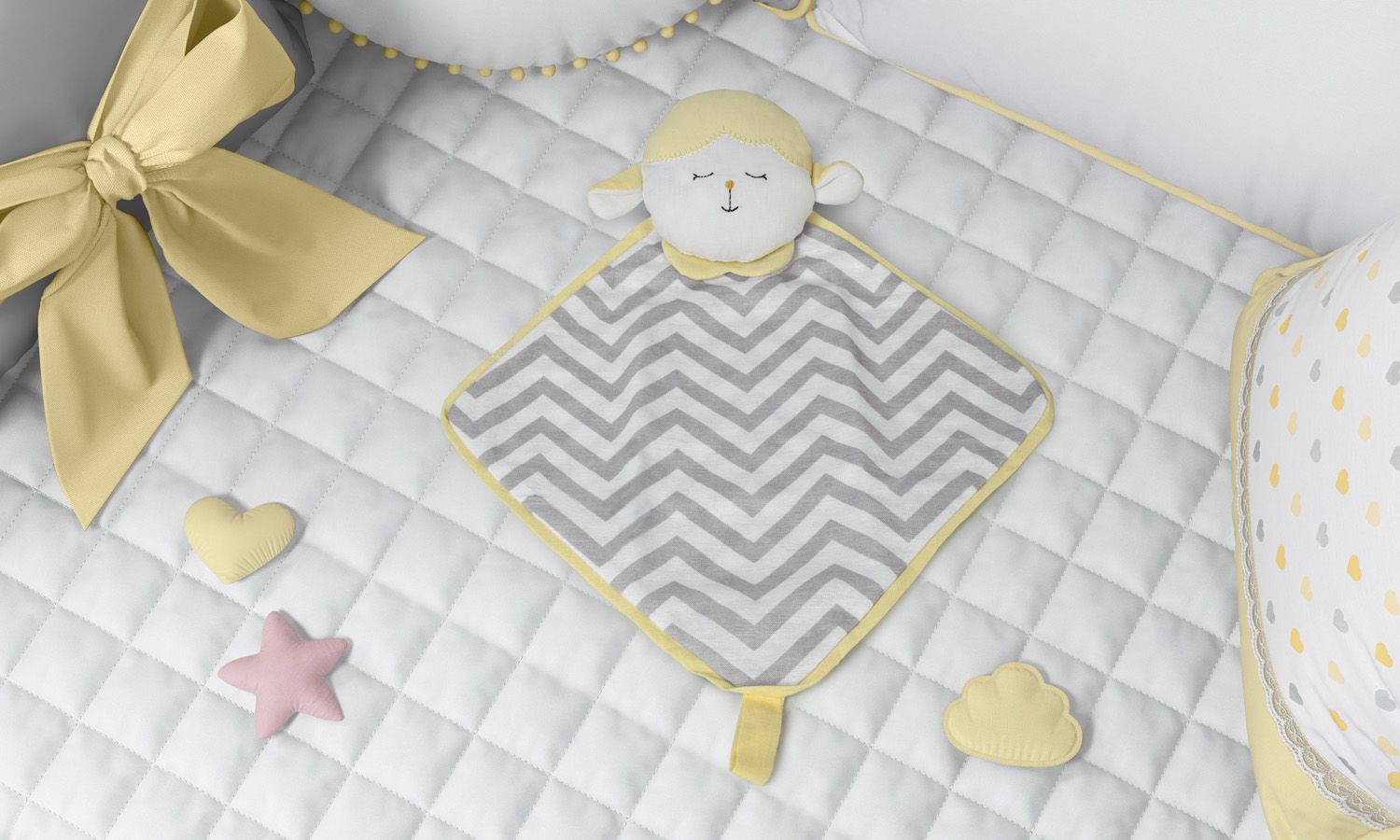 Naninha De Bebê Amiguinho Carneirinho Amarelo