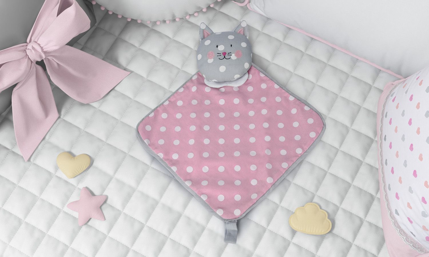 Naninha De Bebê Amiguinho Gatinho Amarelo