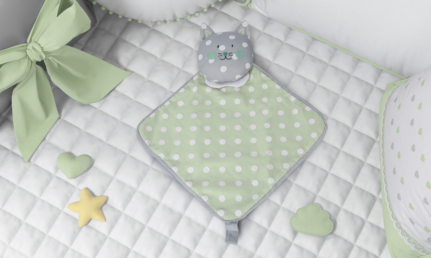 Naninha De Bebê Amiguinho Gatinho Amarelo