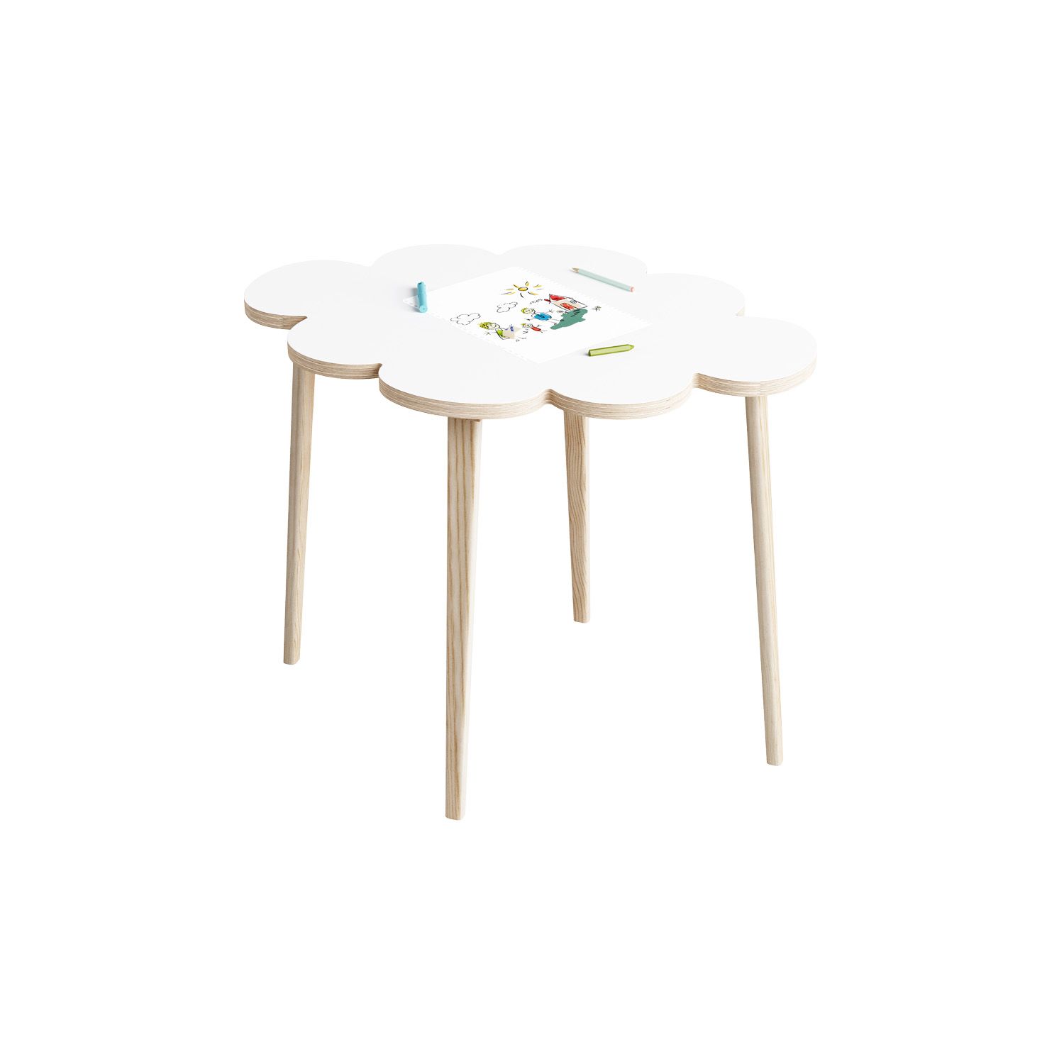 Mesa Infantil Nuvem Branco