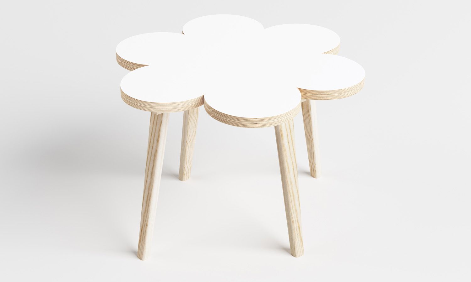 Banco Infantil Flor Branco