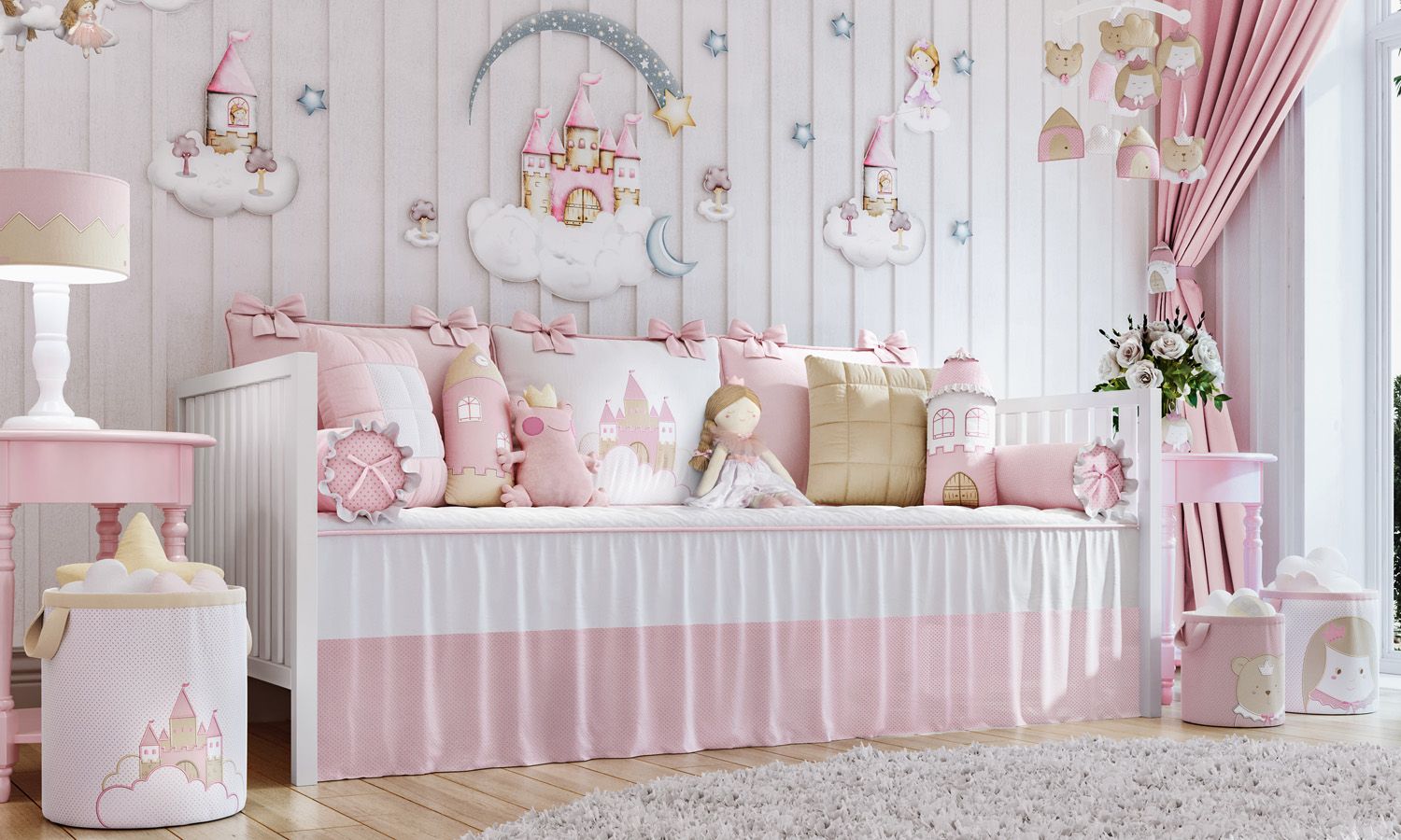 Kit Cama Babá Amiguinhas Realeza