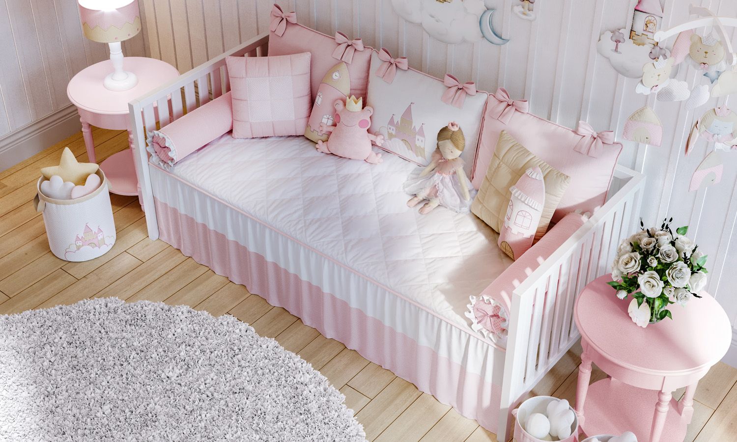 Kit Cama Babá Amiguinhas Realeza