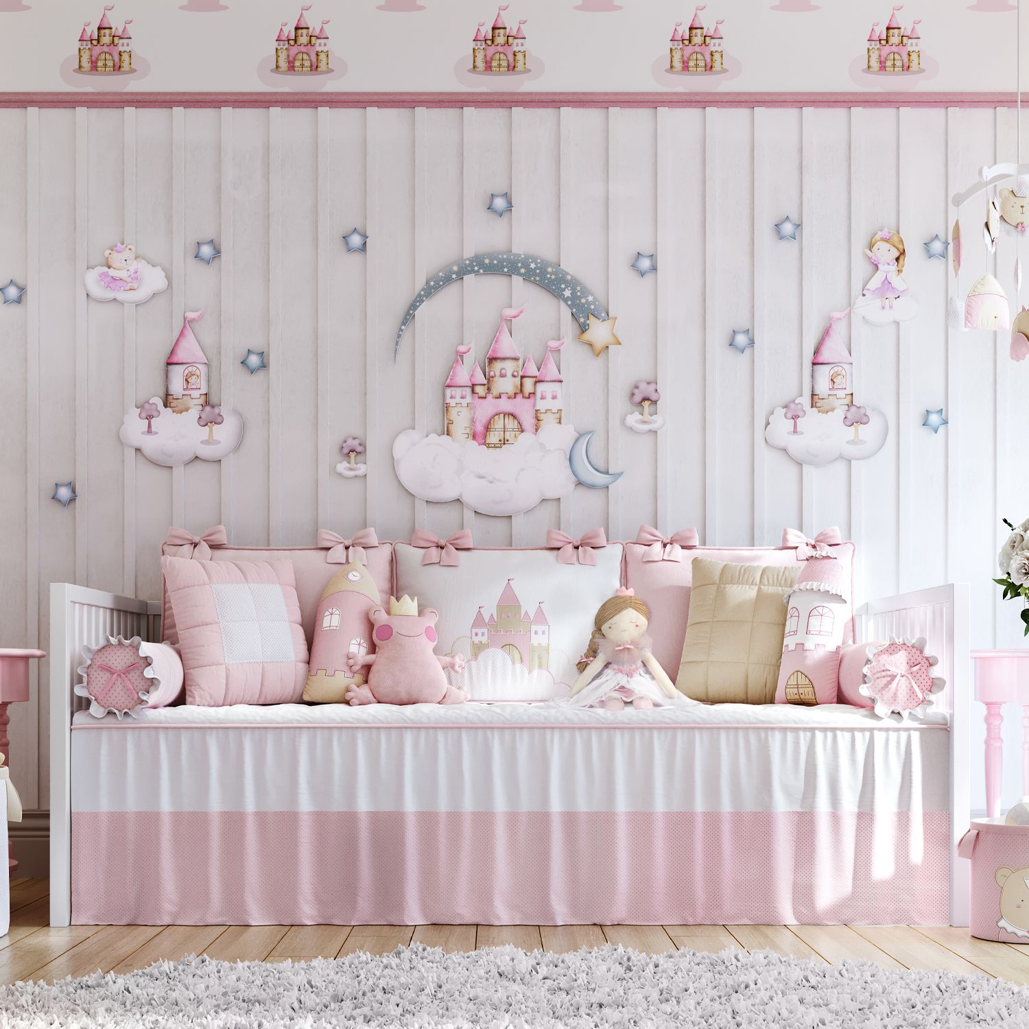 Kit Cama Babá Amiguinhas Realeza