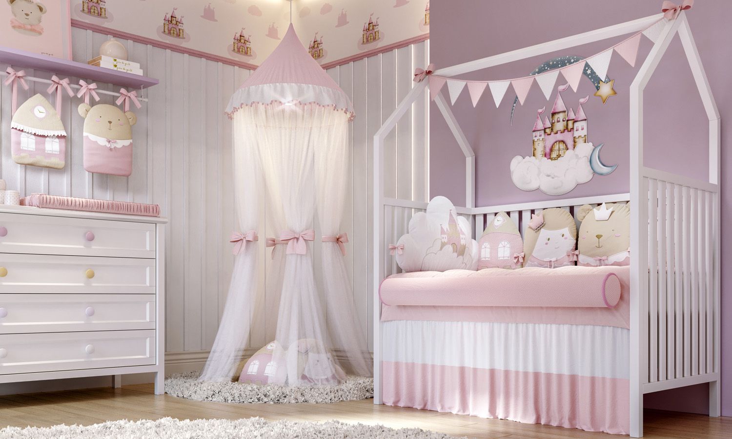 Kit Berço Amiguinhas Realeza