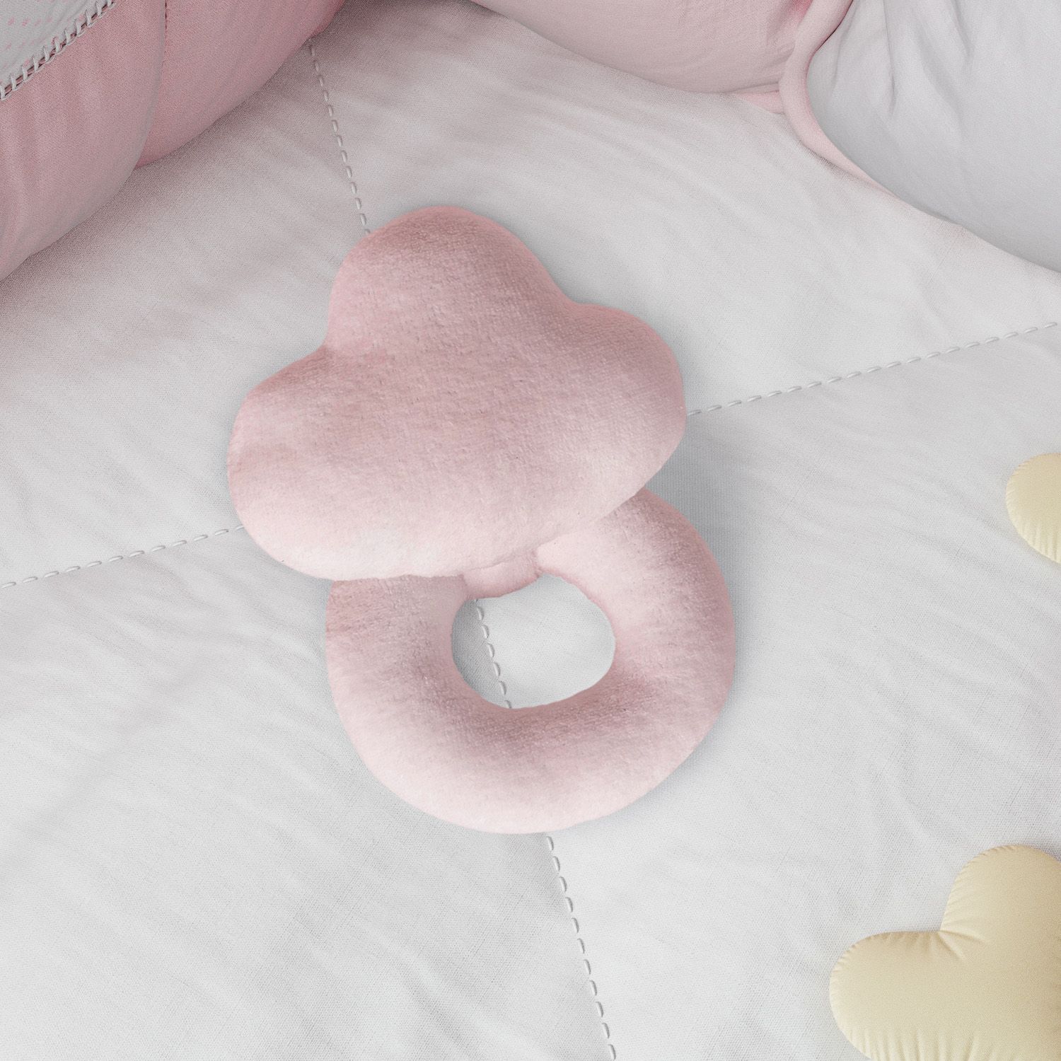 Chocalho Para Bebê Nuvem Rosa