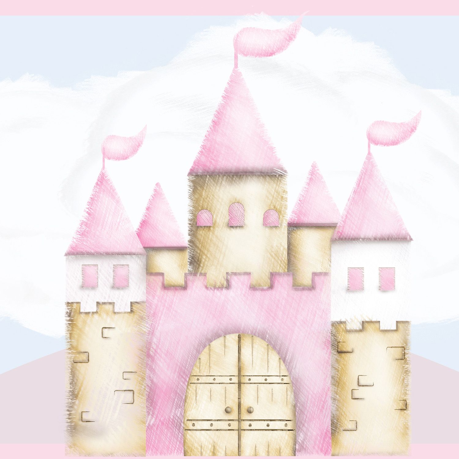 Faixa Adesiva de Parede Amiguinhas Realeza