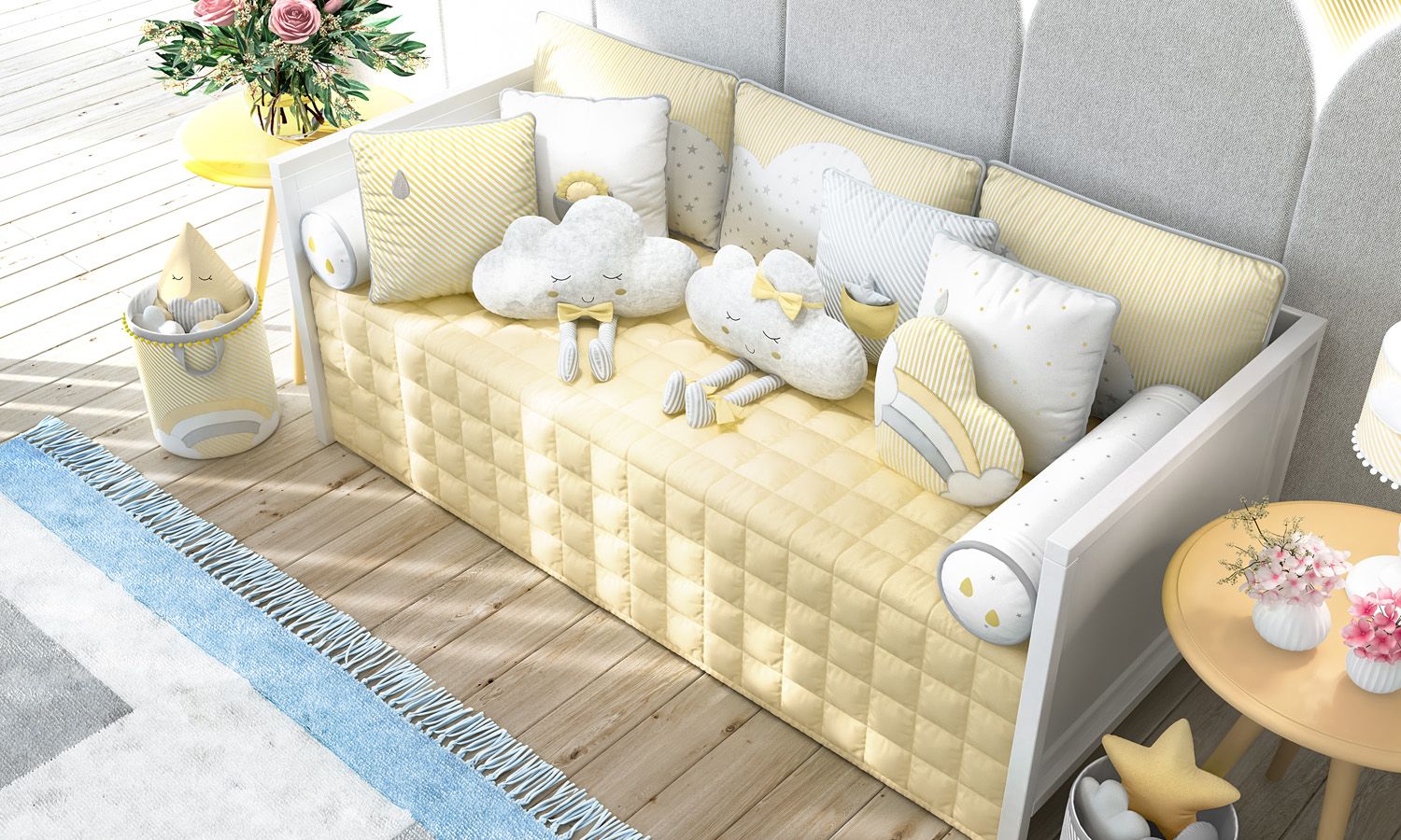 Kit Cama Babá Nuvem de Algodão