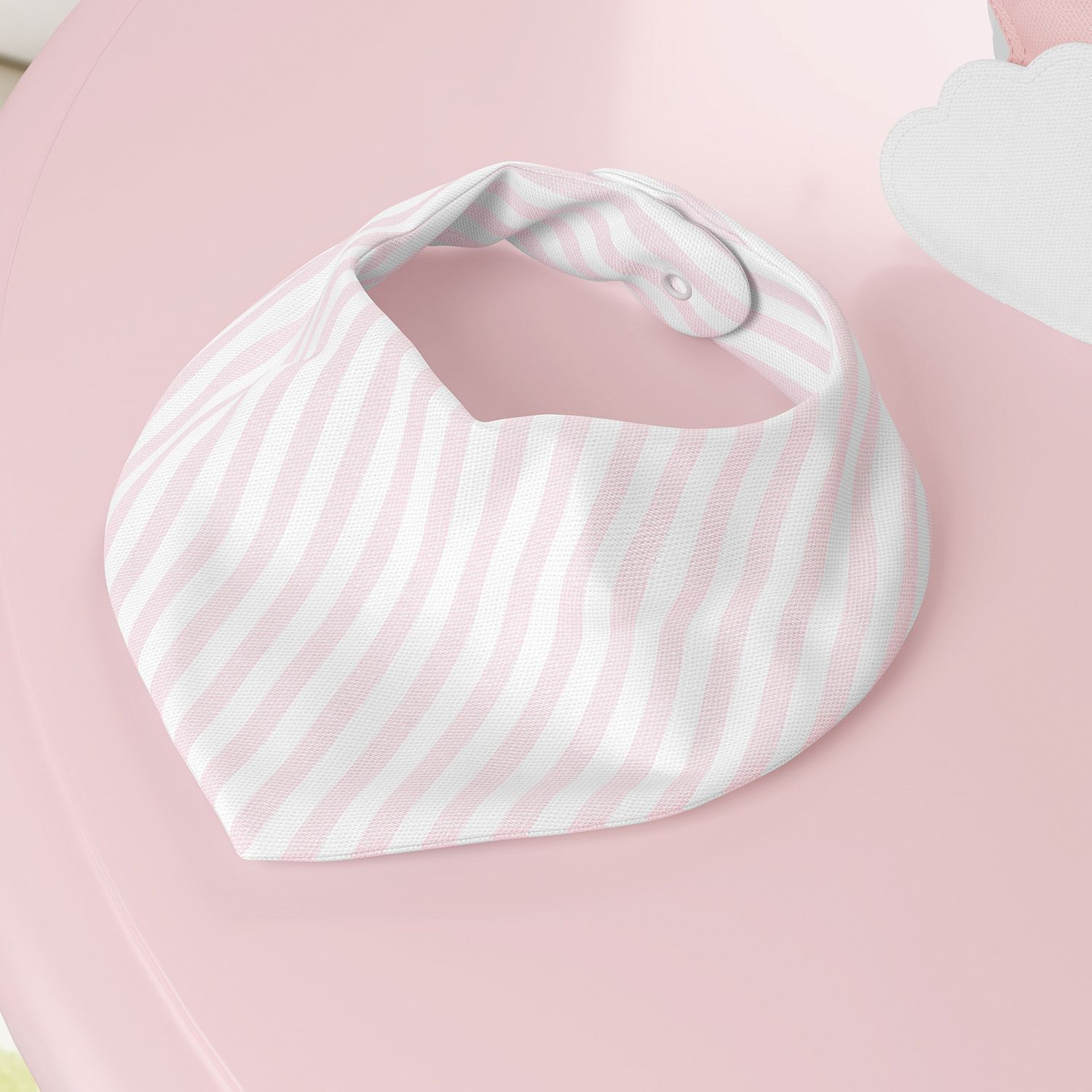 Babador Bandana Listrado Branco/Azul