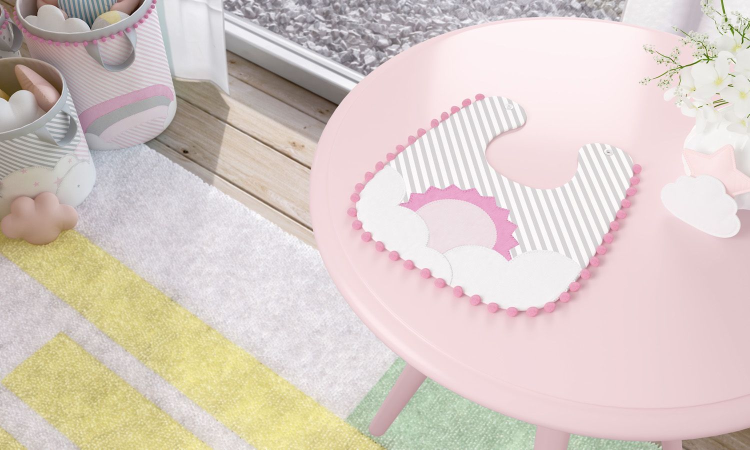 Babador Sol na Nuvem de Algodão