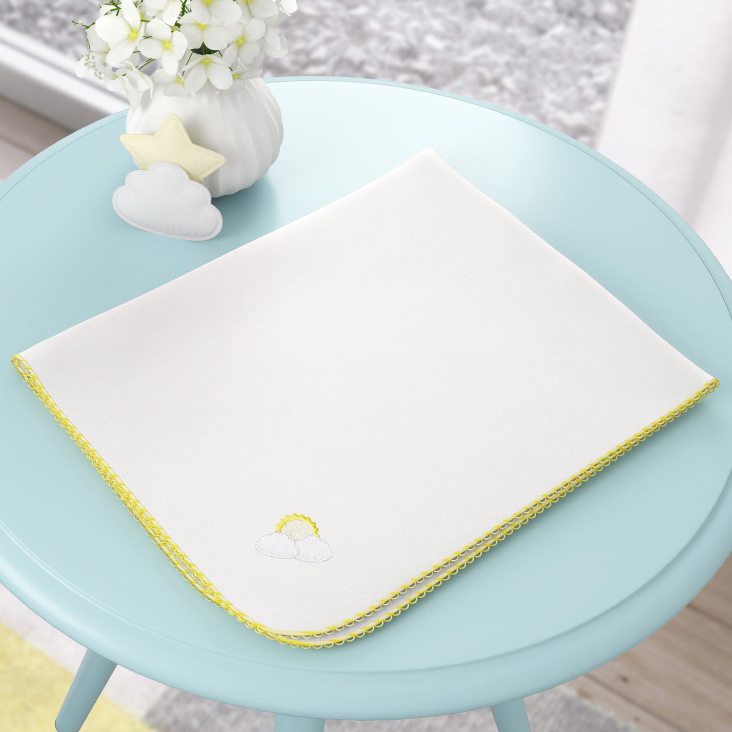 Cueiro Sol na Nuvem de Algodão Azul Marinho