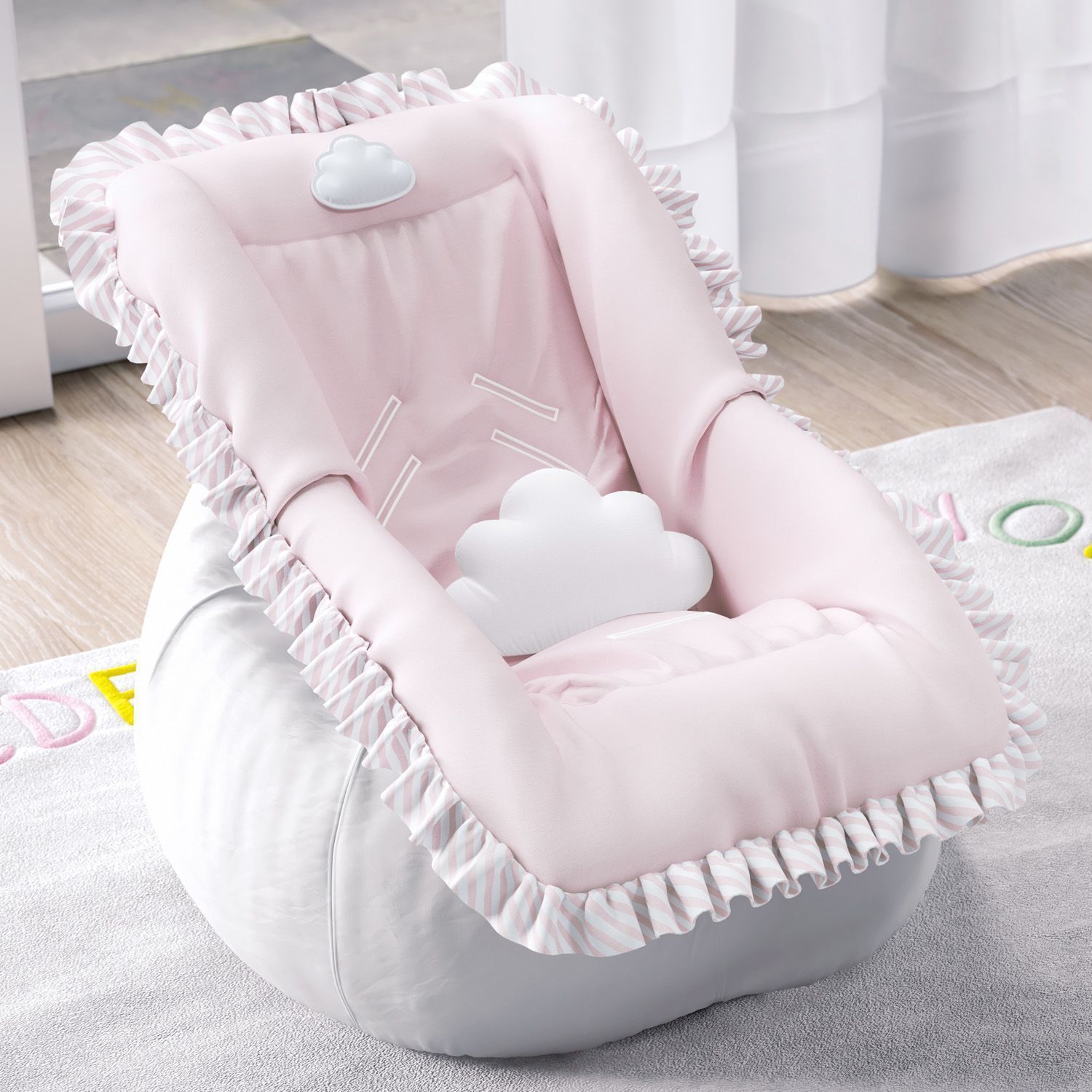 Capa de Bebê Conforto Nuvem de Algodão