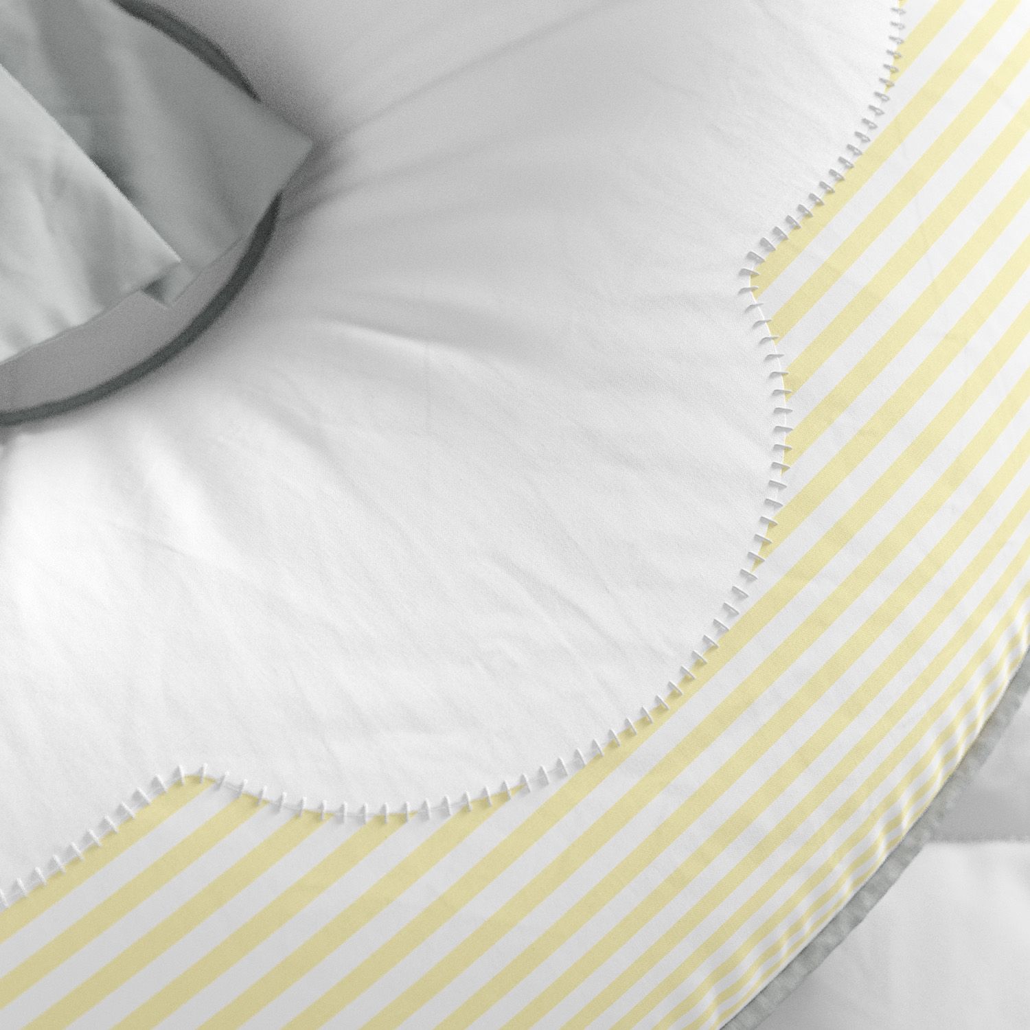 Almofada Amamentação Listrada Azul e Salmão