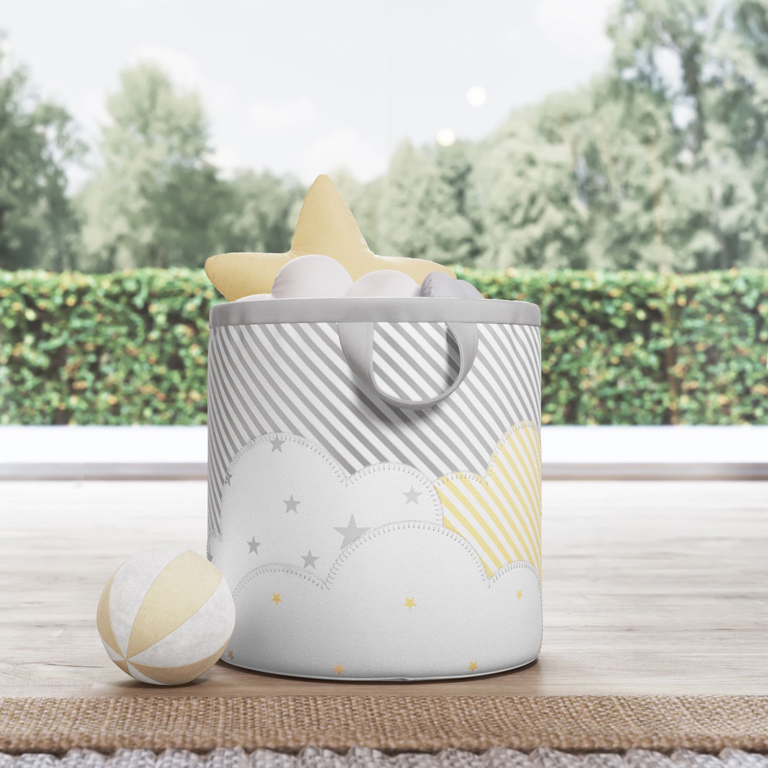 Cesto Organizador para Brinquedos Nuvem de Algodão 28cm