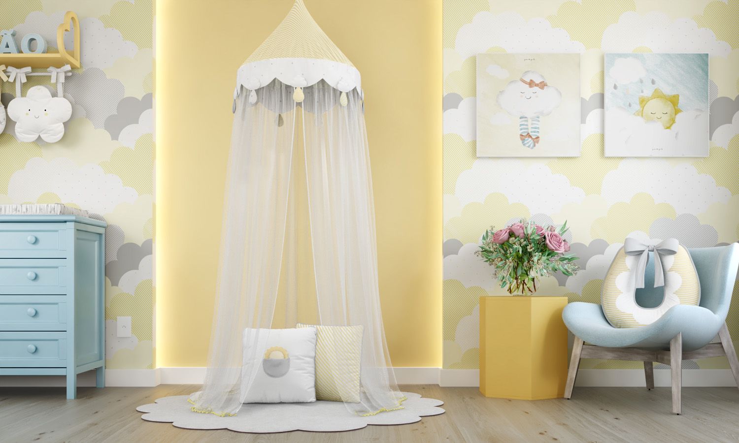 Tenda Dossel Nuvem de Algodão 2m