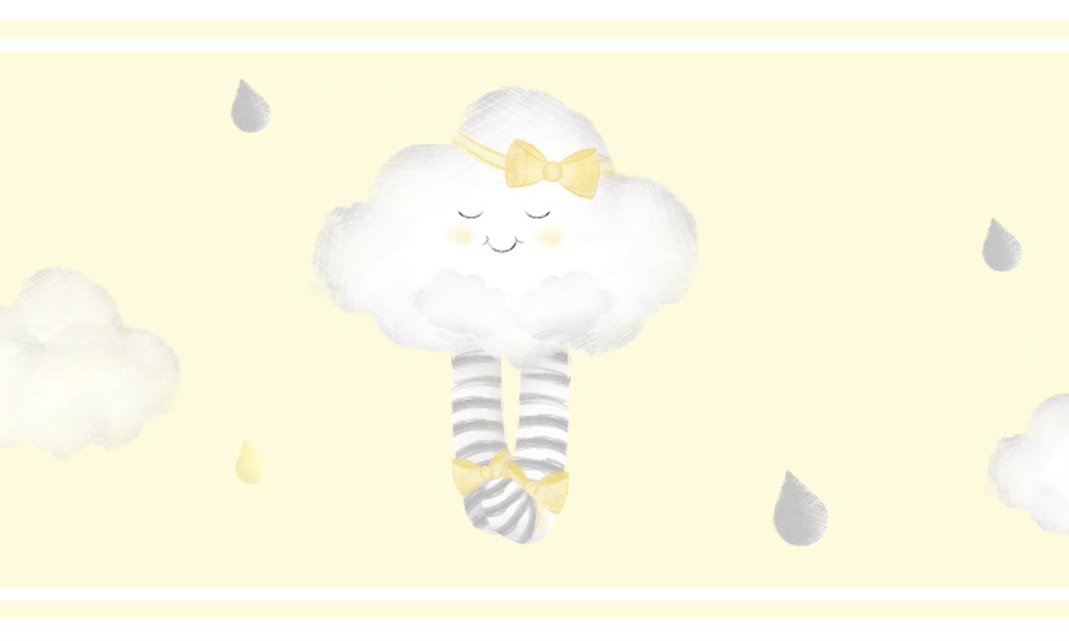 Faixa Adesiva de Parede Nuvem de Algodão