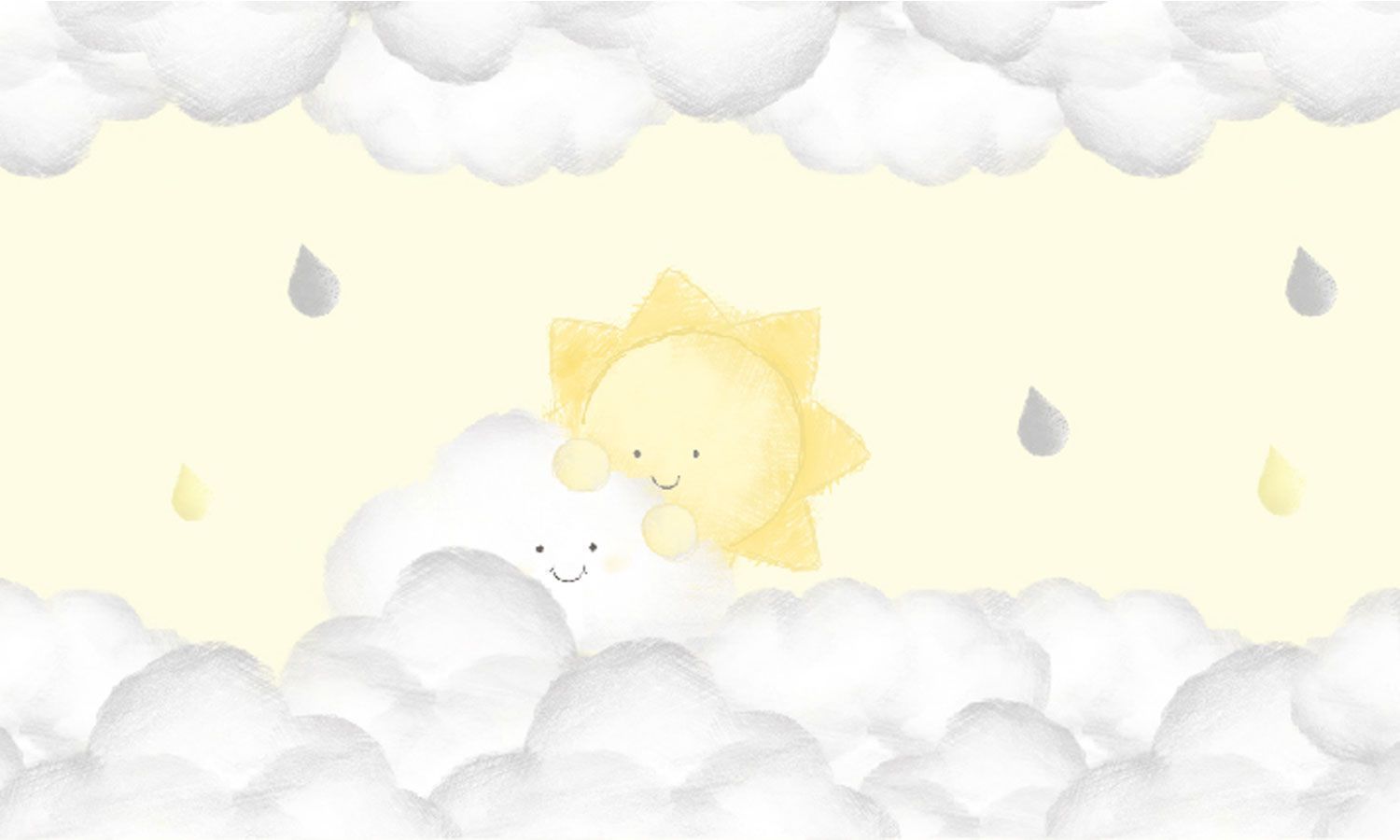 Faixa Adesiva de Parede Solzinho nas Nuvens